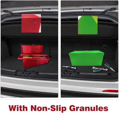 16" Small Tool Box Mini Toolbox Small Metal Tool Box with Latch Closure for Basic Tool Kits or Craft Storage - color: Red