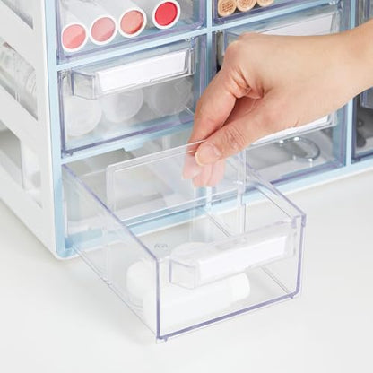 BLUE GINKGO 16 Dividers - Compatible with Medium 16-Drawer Storage Cabinet (16-Pack) - Clear - color: Clear, size: 16 Drawer