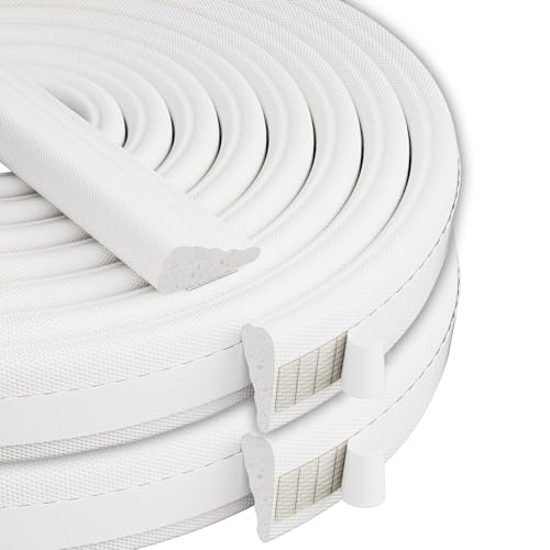 2 pcs 118”Wedge-Shape Foam Window Weather Stripping Door Seal Strip,Soundproofing Frame Winter Insulation Tape for Exterior Front Door,Noise Cancelling Window Inserts,Door Gap Filler Light Blocker