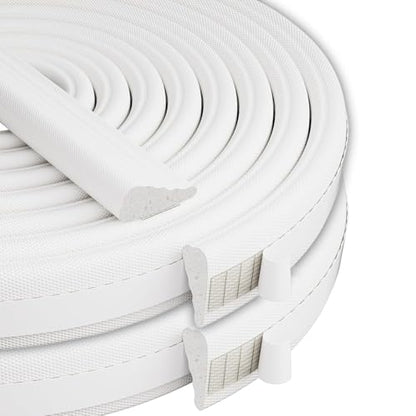 2 pcs 118”Wedge-Shape Foam Window Weather Stripping Door Seal Strip,Soundproofing Frame Winter Insulation Tape for Exterior Front Door,Noise Cancelling Window Inserts,Door Gap Filler Light Blocker
