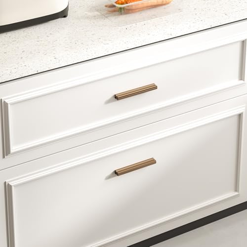 Goldenwarm 6 Pack 1" to 4"(25-102 mm) Hole Distance Champagne Bronze Adjustable Drawer Pulls Champagne Bronze Cabinet Handles for Kitchen Hardware - color: Champagne Bronze, size: 1 in to 4 in (25-102 mm)