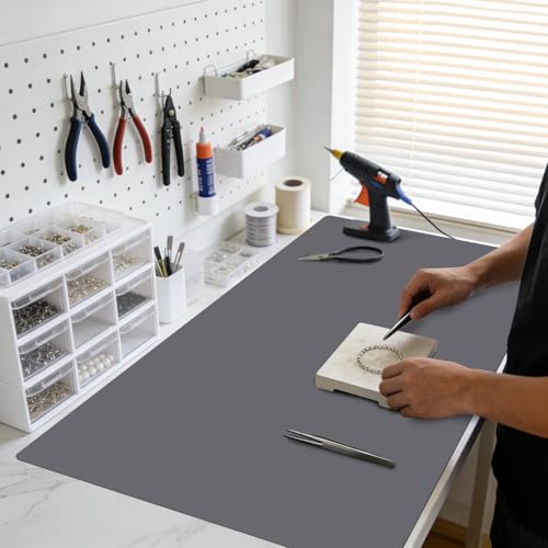 Extra Large Silicone Mat for Kitchen Counter 36" x 24" Silicone Table Mat for Resin Workbench Mat Heat Resistant Mat Coffee Bar Mat,Dark Gray - color: 02 Dark Gray, size: 36"L x 24"W
