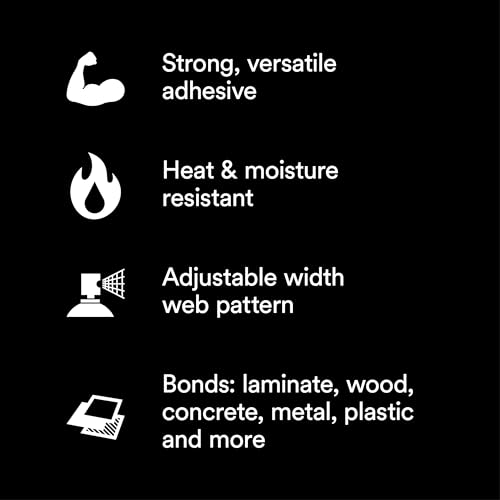 3M Hi-Strength Spray Adhesive 90, Clear Glue, Permanent, High Strength Bonding, High Tack, Bonds Laminate, Wood, Concrete, Metal, Plastic, 17.6 oz Net Wt, NOT FOR SALE IN CA AND OTHER STATES - size: 24 fl oz (Net Wt 17.6 oz), style: Hi-Strength 90