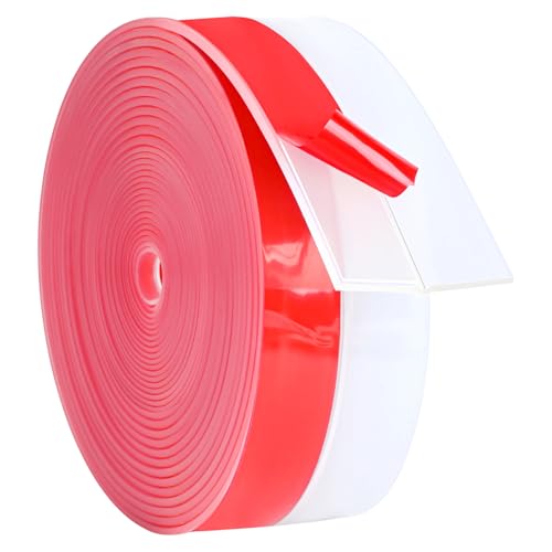 ToLanbbt Weather Stripping Silicone Door Seal Strip 2 in x 40 ft Door Draft Stopper Self Adhesive Door Draft Tape, Side & Bottom Gaps Insulation Strip for Glass Shower Door Sliding Door Window, Clear - color: Clear, size: 2IN x 40FT