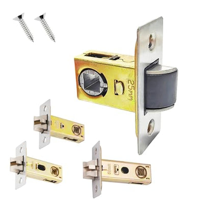 Qrity 1 PCS Tubular Latch 25mm Tubular Door Latch, Tubular Mortice Latch for Lever Door Handles Internal Door Handles - size: 25 mm