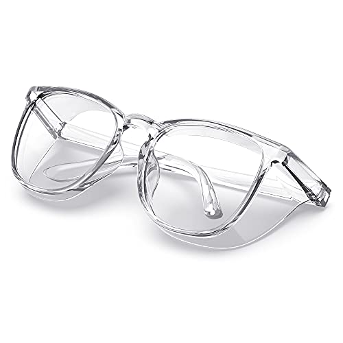 Stylish Safety Glasses, Clear Anti-Fog Anti-Scratch Protective Glasses For Men And Women - color: Clear