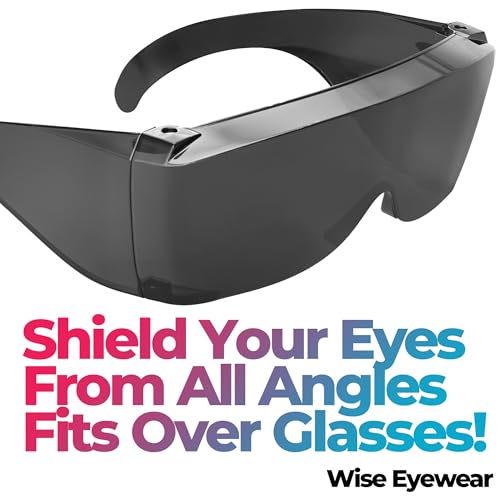Cover-Ups Black Fit Over Sunglasses - Wrap Around Sunglasses - People Who Wear Prescription Glasses in the Sun - color: Black