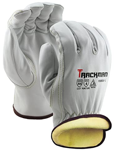 Stauffer Trackman Premium Goatskin Leather, Kevlar Lined, Cut Resistant Work Gloves - (Small) - size: Small (Pack of 1)