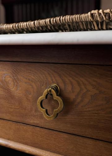 55mm 10 Pack Cupboard Cabinet Knobs, Antique Brass Solid Dresser Drawer knobs with Screws, Cupboard Knobs for Kitchen Bedroom Bathroom - color: Antique Brass