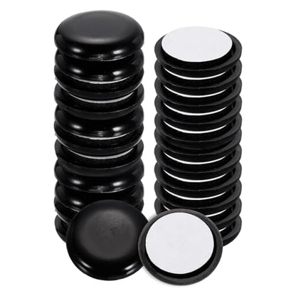 uxcell 24Pcs Plastic Furniture Sliders 1" Self-Adhesive Round Furniture Leg Protectors, Table Chairs Foot Cups Sliders Reusable Furnishing Movers for Hardwood Floors Tile Laminate - size: 1"