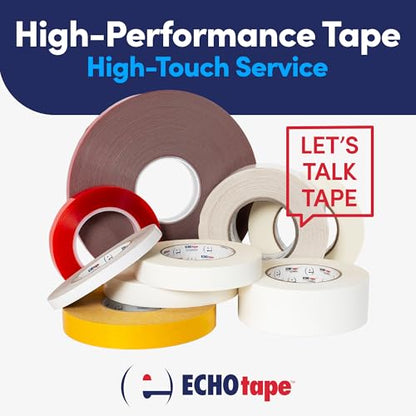 ECHOtape DC-T274A General Purpose Frosted Clear Double Sided Tape for Mounting & Bonding | Double Sided Tape for General Purpose Bonding | Thin Adhesive Tape, 1.89 in x 54.6 yds - size: 1.89 in x 54.6 yds / 48mm x 50m
