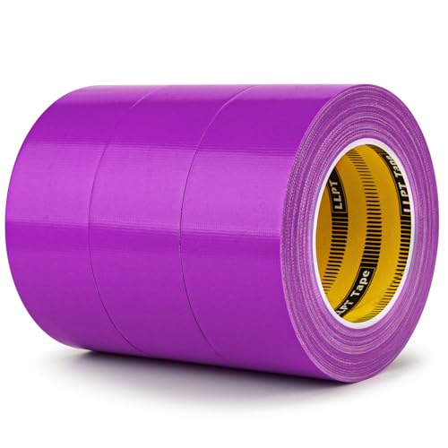 LLPT Duct Tape Industrial Grade 3 Pack 2” x 35 Yards Each Roll Easy to Tear Muti-Use Bulk Fabric Tape for School Home Office and Industrial Use Color Purple (DT350PE) - color: Purple