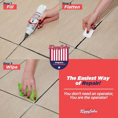Tile Grout, Repair Kit, Restore & Renew Tile Joints Line, Fast Drying Tile Grout Paint Squeeze Tube for Bathroom Shower Kitchen Floor, Waterproof (8.8 oz, Black) - style: Black