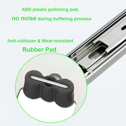 Hitess 10 Pairs of 16 Inch Full Extension Ball Bearing Side Mount Cabinet Drawer Slides,85 LB Load Capacity with Rear Mounting Brackets - size: 16 Inch