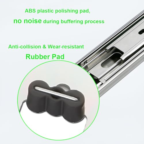 Hitess 10 Pairs of 18 Inch Full Extension Ball Bearing Side Mount Cabinet Drawer Slides,85 LB Load Capacity with Rear Mounting Brackets - size: 18 Inch