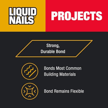 Liquid Nails Interior Projects 10 oz Off-White Latex-Based Construction Adhesive, 24 Pack - size: 10 Ounce (Pack of 24)