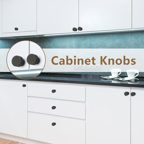6 Pack Black Cabinet Knobs, Matte Black Drawer Knobs for Kitchen, Bathroom & Cupboard - color: Black