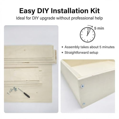 14" W x 19" D x 3.5" H Replacement Kitchen Drawer Box – DIY Kit for Cabinet Drawer Replacement, Pull Out Cabinet Drawers, Wooden Rollout Shelves & Sliding Drawers for Kitchen Cabinets 19–21" Deep