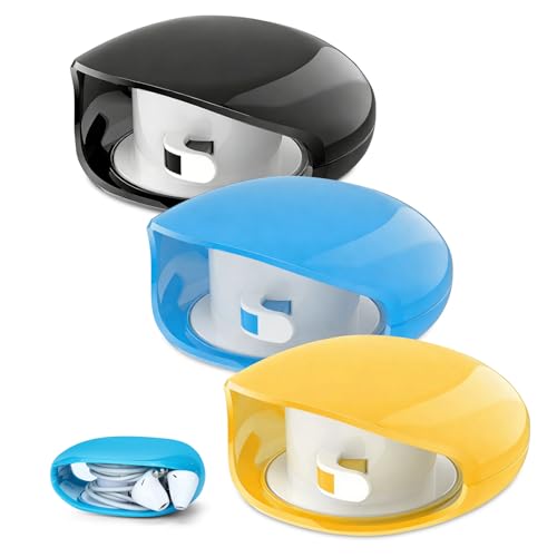 3PCS Automatic Cord Reel, Retractable Hidden Cable Reel, Portable, Tangle-Free, for USB Cables, Headset Cable, Data Cables (A) - color: A