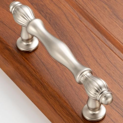 10 Pack 3 Inch Brushed Nickel Cabinet Pulls Satin Nickel Cabinet Handles Nickel Hardware for Kitchen Cabinets 2510 Drawer Dresser Cupboard Bedroom Bathroom - color: Brushed Nickel, size: 3 In Hole Distance