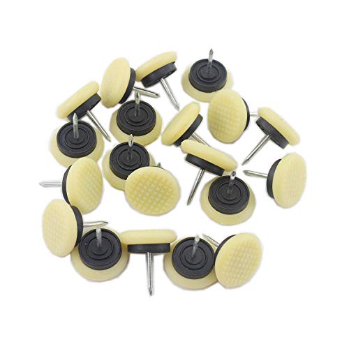 50pcs Round Heavy Duty Nylon Furniture Pads,Ulifestar Nail On Furniture Sliders Hardwood Floor Protectors for Chair Table Desk Desser Cabinet Sofa Couch Leg Feet Non Slip Glides Dia 24mm(Yellow) - color: Yellow, size: DIA24MM/0.94''