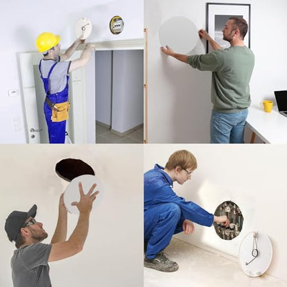 Easy-Exs 10" Round Access Panel for Ceiling and Wall - Adjustable from 6 to 9 inches - Ceiling Hole Cover - for Electrical, Plumbing, Cables, HVAC, Speaker and LED Holes - Durable Plastic Panel - size: Single Piece