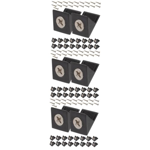 OSALADI 400pcs Repair Kit Angle Brackets Iron Screws for Cabinet Drawer Reinforcement and Repair Corner Brace for Furniture Support