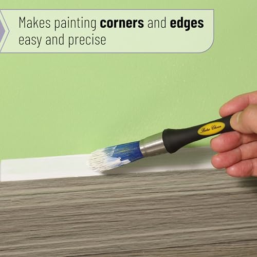 Bates- Trim Paint Brush, 3 pcs, 5/8”, 3/4” and 1”, Ergonomic Handles, Trim Brushes for Painting - color: Yellow-black