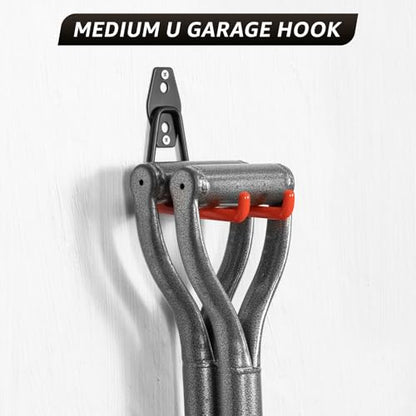 40 Pack Garage Hooks, Heavy Duty Steel Wall Mount Utility Hangers with Anti-Slip Coating for Hanging Bikes, Ladders, Power Tools, and Garden Equipment - color: 40 Pack Orange