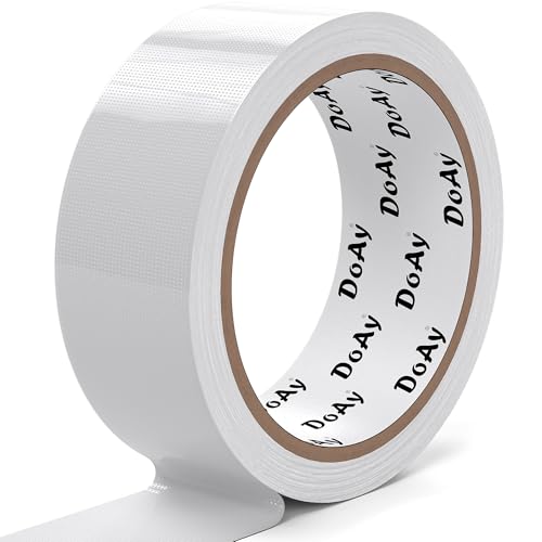 White Duct Tape - Heavy Duty Waterproof Tape 1.88 Inch Wide - Strong Adhesive, Extra Thickness, Tear by Hand - Great for Indoor & Outdoor Use, Moving Boxes, Repairs - 45 Ft - color: White