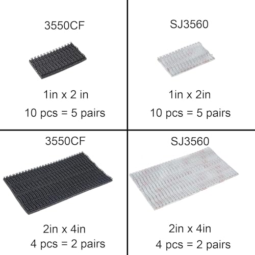 Dual Lock Tape 2in x 4in 4pcs, 3M Dual Lock Heavy Duty Mounting Tape，Interlocking Tape Reclosable Fastener Self Sticky SJ3560 Strip for EZ Pass Mounting Tape - size: 2in×4in×4pairs, style: White