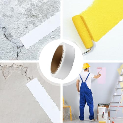 Self Adhesive Crack Repair Tape Drywall Joint Tape Patch Wall Seam Patch Heavy Duty Smooth Roll for Concrete Repair, White(1.25'' X 50') - size: 1.25 Inch x 50 ft