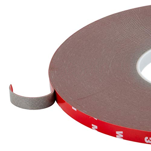 CloudBuyer 108 Ft Double Sided Mounting Tape Heavy Duty, Waterproof Foam Adhesive for LED Strips & Home Office Decor (0.39In, Black) - size: 0.39In x 108 Ft