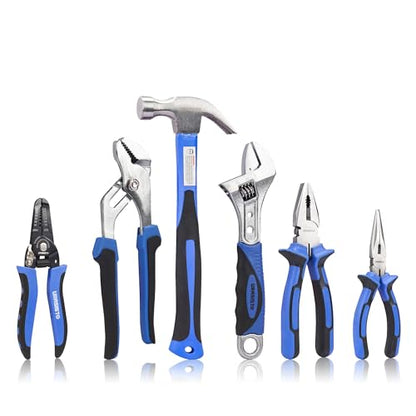 URASISTO 168-Piece Socket Wrench Auto Repair Tool Combination Package Mixed Tool Set Hand Tool Kit with Plastic Toolbox Storage Case