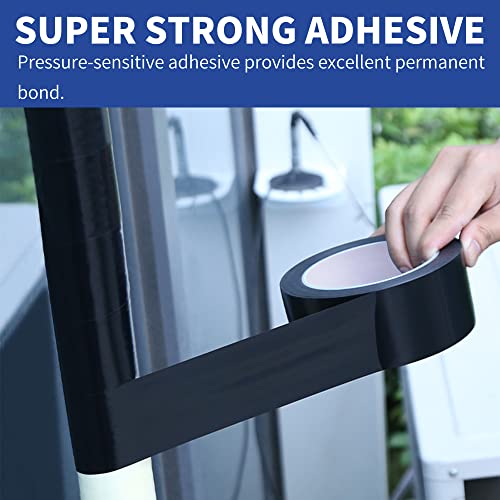 TAPEBEAR Corrosion Protection Pipe Tape, Wrap Pipe Tape for Drain Pipe, Metal Electrical Outdoor Underground Pipe, Waterproof PVC Black Tape, Duct Anti-Corrosion and Protection, 2Inch X 33Yard - size: 2inch x 33yard