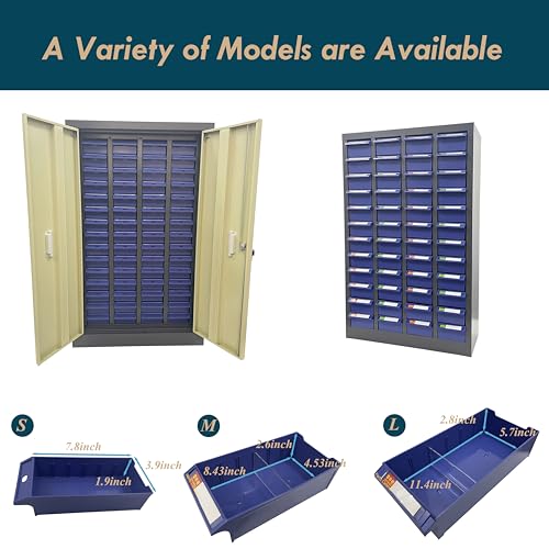 Parts Cabinet Screw Hardware Spare Parts Storage Organizer with 30 Large Drawers 11.4*5.7*2.8 inch for Bolts Nuts Legos Beads Metals Documents Garages Factories Offices with Lockable Door