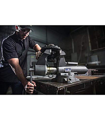 Wilton Mechanics Pro Bench Vise, 4-1/2" Jaw Width, 4" Jaw Opening, 3-1/2" Throat (Model 845M) - size: 4-1/2 in.