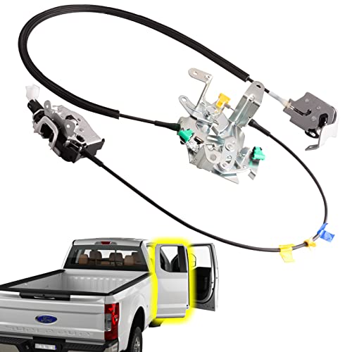 Rear Right Door Latch Assembly Compatible for Ford F250 F350 Super Duty 2008-2016 Passenger Side Rear Door Latch Kit - size: F250 08-16 Rear Right
