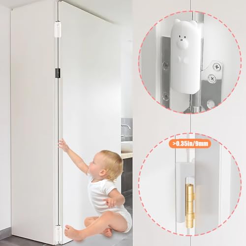 Door Pinch Guard,Slam Stoppers,Soft Stopper Hinge,Hanging Rubber Wedge,White,2PCS - color: Whitex2