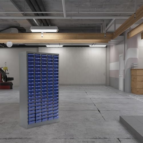 Yeeoy 100 Drawers Parts Cabinet Bolt and Nut Tool Storage Cabinet Part Cabinet Organization Shelves with ABS Material Drawer for Tool Hardware Storage, Grey - size: 100 Drawer