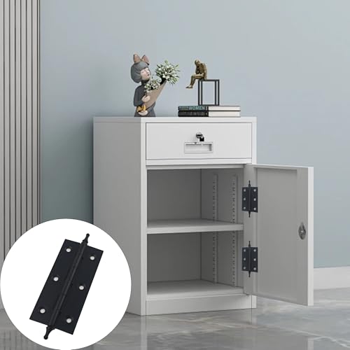 3.5 Inch Antique Style Solid Brass Butt Hinges with Ball Finials, Black Plated Butt Hinges with for Furniture Cabinet Drawer Door, 2PCS - size: 3.5 Inch