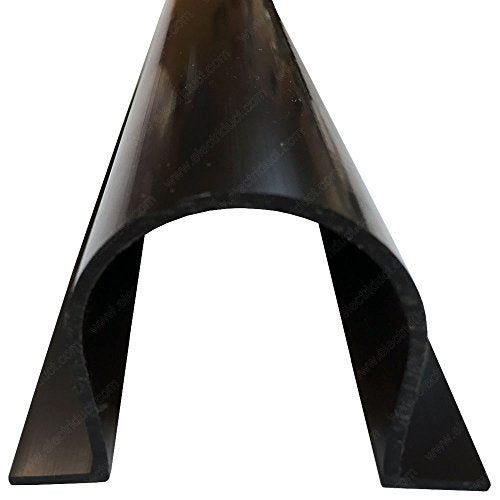 Electriduct 4" Plastic Flanged Wire Guard Cable Raceway - 58 Inch Stick - Black - color: Black - 4 Inch, size: 1 x 58" Stick