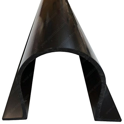 Electriduct 4" Plastic Flanged Wire Guard Cable Raceway - 58 Inch Stick - Black - color: Black - 4 Inch, size: 1 x 58" Stick