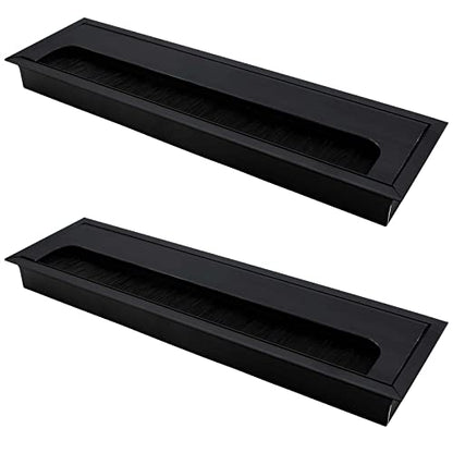 1 Pack Rectangle Hole Cover Square Cable Grommet 280x80mm Wire Cover for Management Computer Desk