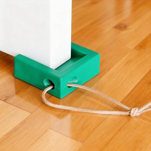 Door Stopper, Shock Absorbent Block Door Stop Wedge, Home Office Door Anti-Collision Non Slip Doorstop for Most Floor Types and Carpet Heavy Duty Door(Green) - color: Green