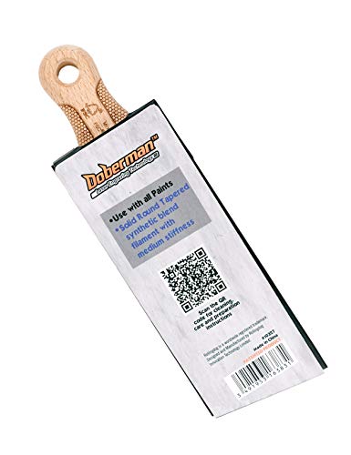 ROLLINGDOG 2 Inch Trim Brush - Short Handle Angled Paint Brush for Painting Walls, Furniture, Cutting in, Trim, Detail Painting - color: Wooden Handle(pack of 1)