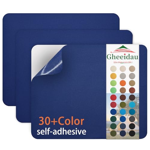 Gheeidau Canvas Repair Patch 9×11 Inch 3Pcs Waterproof Self-Adhesive Fabric Repair Patch for Tents,Boat Cover,Pop Up Canopy,Patio,Bags,Car Seats,Sofas,Furniture Cover(Dark Blue) - color: Dark Blue, size: 9"×11"×3PCS
