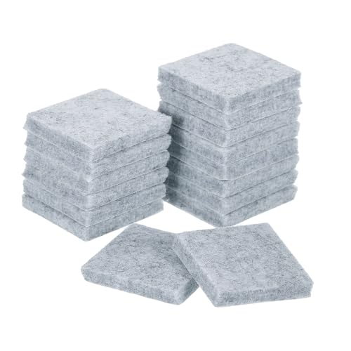 uxcell Furniture Pads, 16Pcs 1.25" - Square Self Adhesive Felt Furniture Pads, Floor Protectors for Furniture Feet Chairs Legs Hardwood Floors (Gray) - color: Grey, size: 1.25"