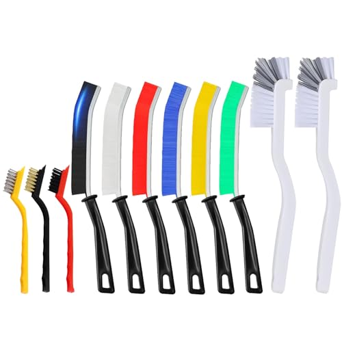 TuTuYa 11PCS Crevice Cleaning Brush Set, Deep Cleaning Groove Gap Cleaning Tool Ideal for Kitchen, Bathroom, Tiles, Corner, Grout, Sink, Faucet, Cup, Teapot, Bottle, Blender - color: Type-ii 11pcs Brush Set
