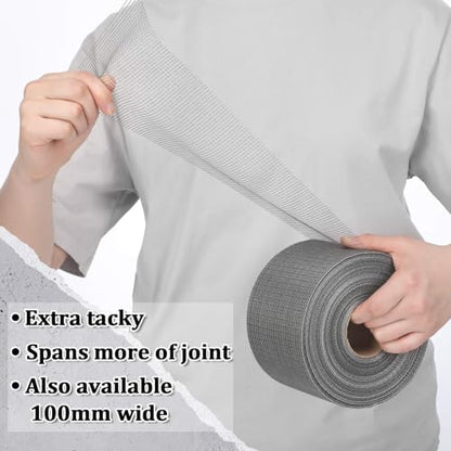 350 ft x 4 Inch Cement Board Joint Tape Self Adhesive Durable Gray Fiberglass Mesh Drywall Mesh Repair Tape for Cement Board Joints Repairing, Sealing and Strengthening - size: 350 Ft X 4 Inch